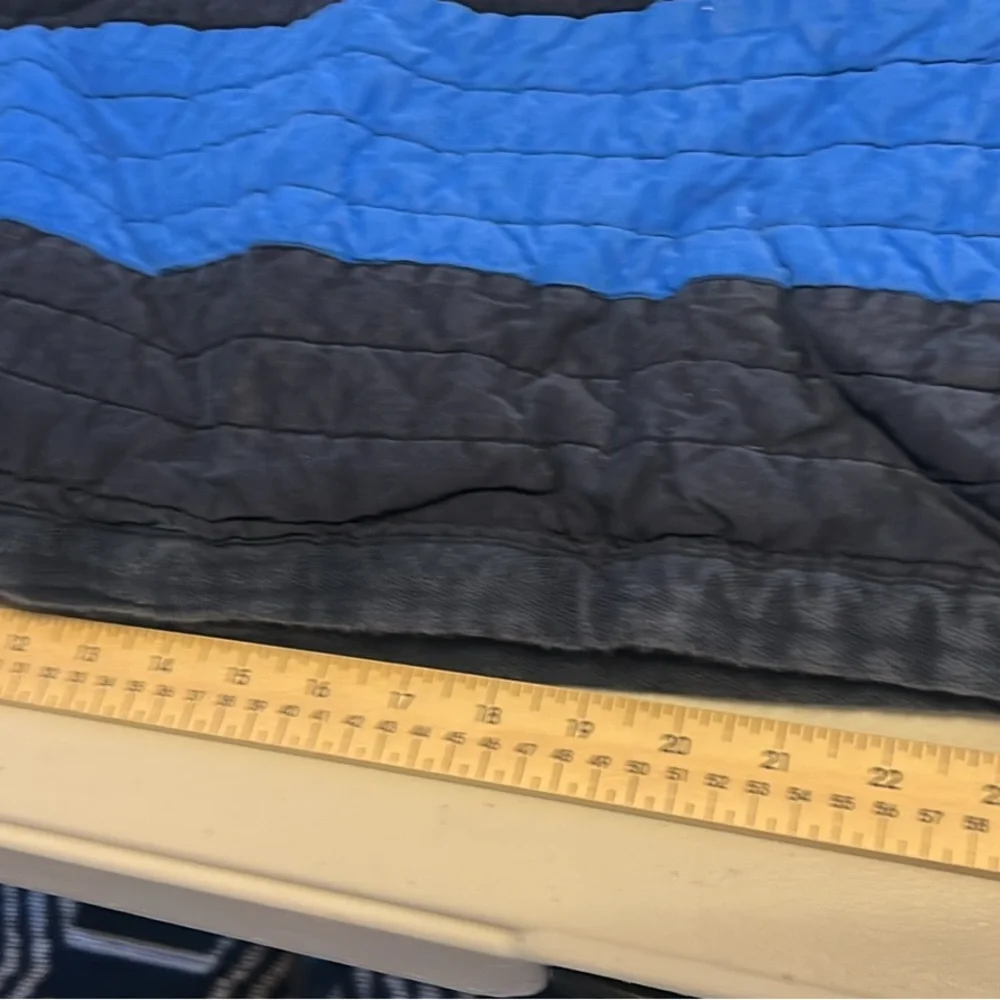 Pottery Barn Standard Striped Blue Quilted pillow Shams - Picture 2 of 5